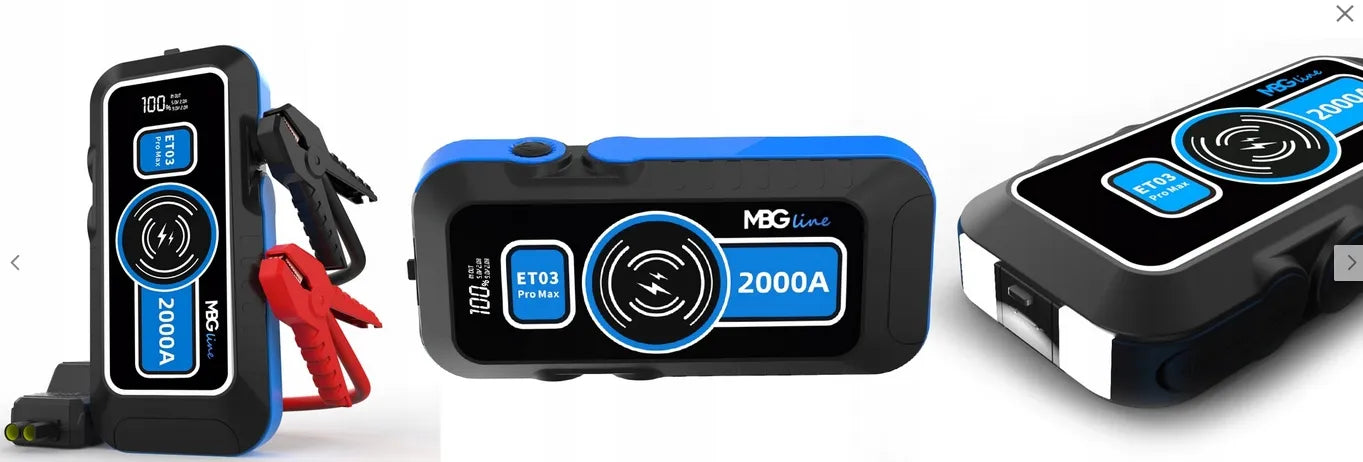 Galingas MBG line ET03 PRO MAX Jump Starter paleidėjas 20000 mAh QC3.0 LED