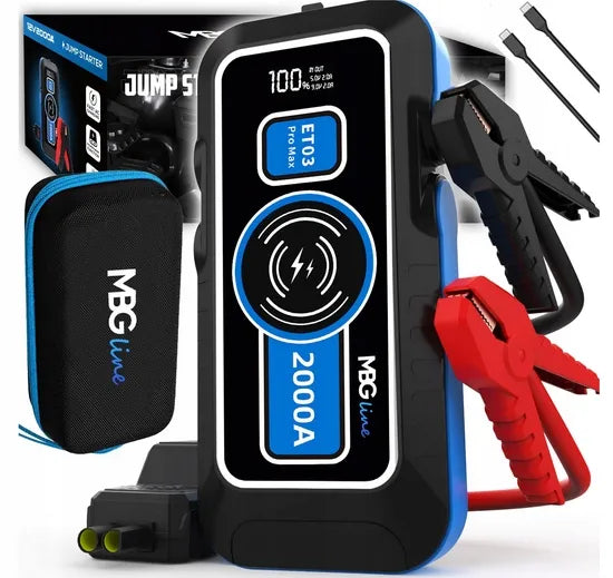 Galingas MBG line ET03 PRO MAX Jump Starter paleidėjas 20000 mAh QC3.0 LED