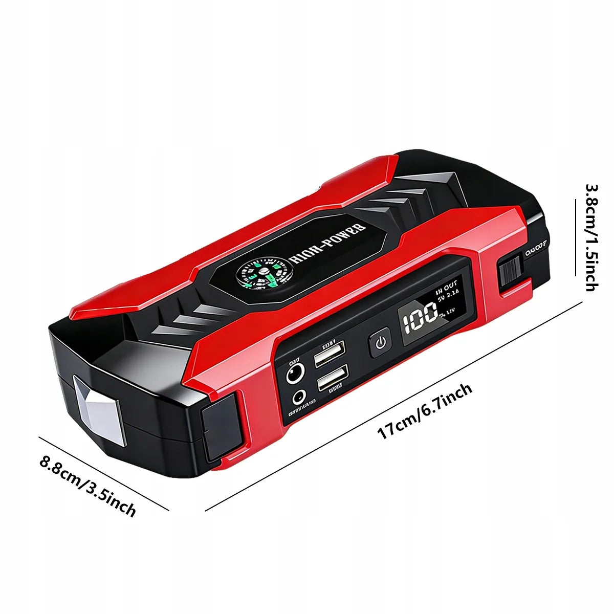Galingas paleidiklis Jump Starter Booster Powerbank 28000 mAh