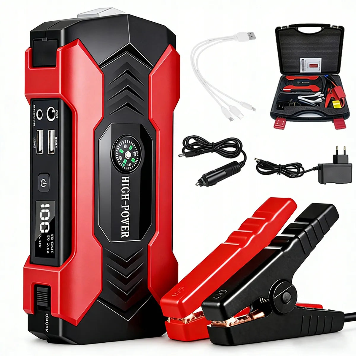 Galingas paleidiklis Jump Starter Booster Powerbank 28000 mAh