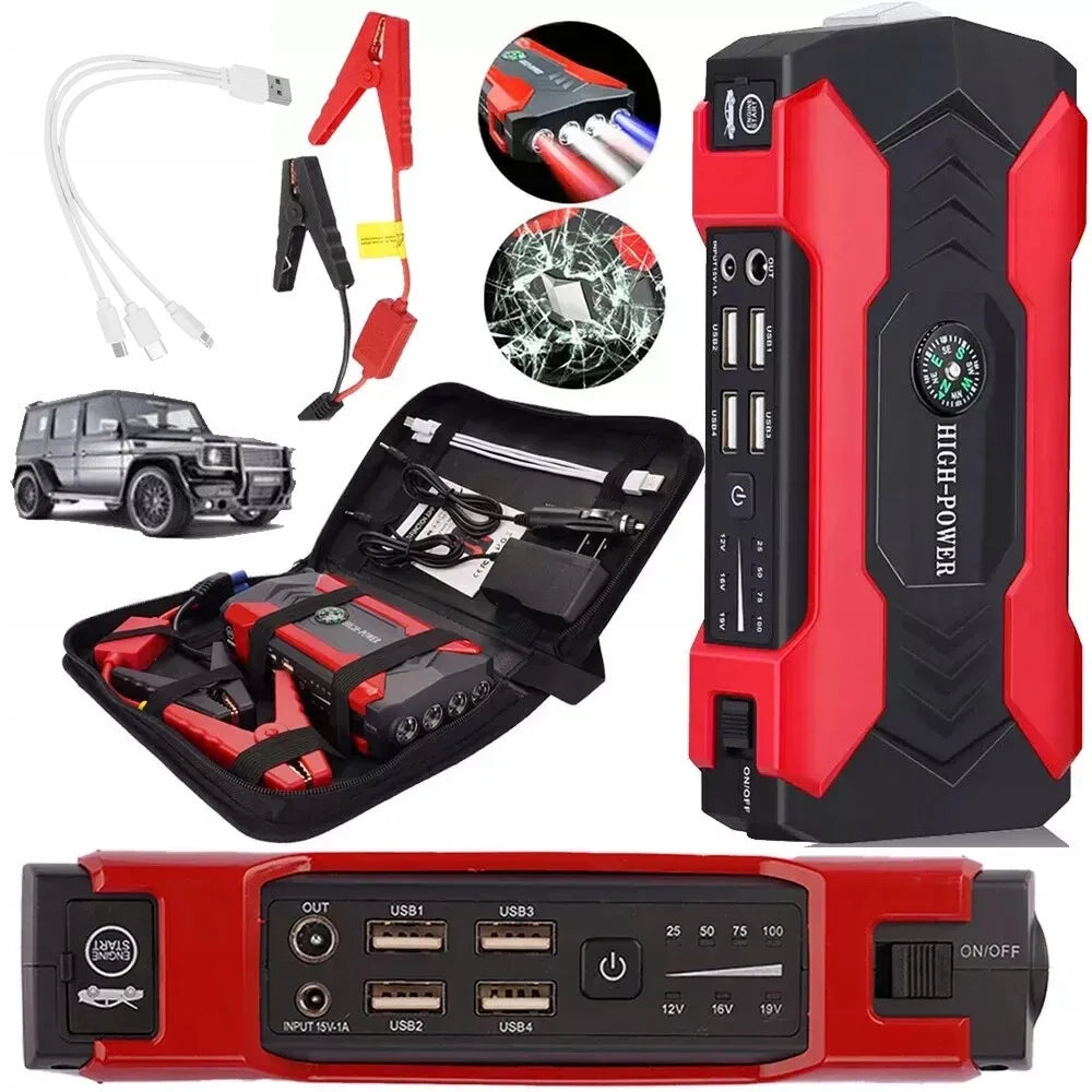 Galingas paleidiklis Jump Starter Booster Powerbank 28000 mAh