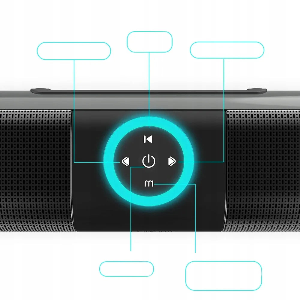 Galingas RGB „Bluetooth“ garso baras, 5.0 garsiakalbis, USB, HDMI, televizoriaus garso sistema