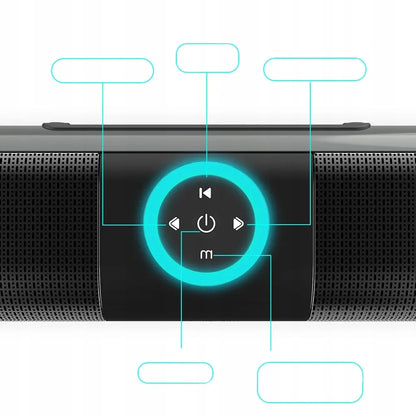 Galingas RGB „Bluetooth“ garso baras, 5.0 garsiakalbis, USB, HDMI, televizoriaus garso sistema