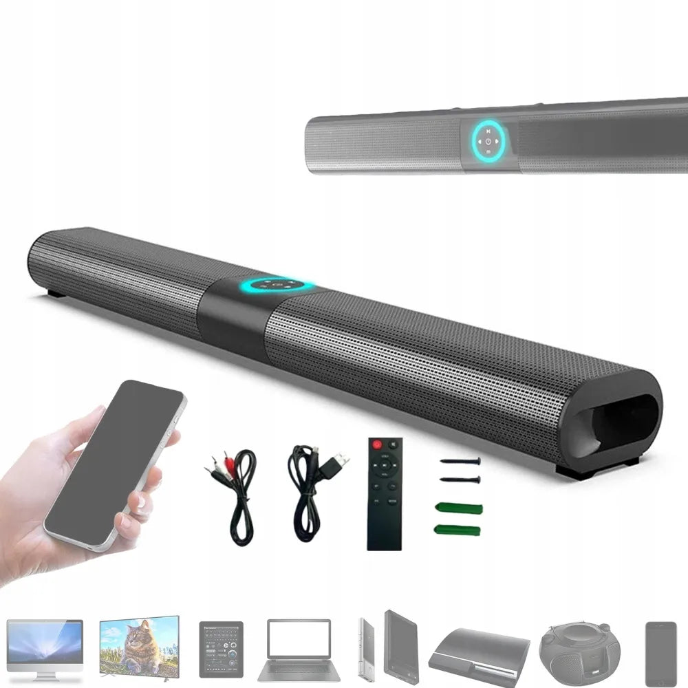 Galingas RGB „Bluetooth“ garso baras, 5.0 garsiakalbis, USB, HDMI, televizoriaus garso sistema