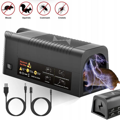 Galingi elektriniai spąstai pelėms ir žiurkėms – efektyvus graužikų naikinimo įrenginys