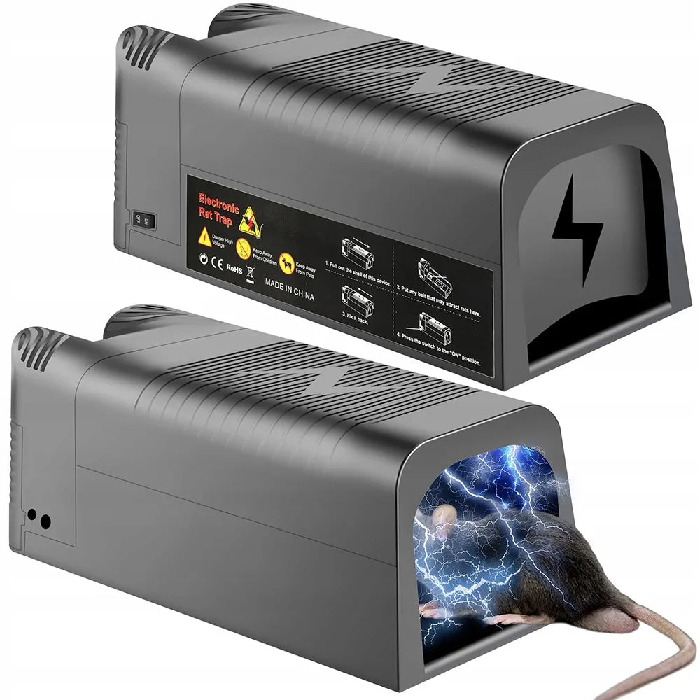 Galingi elektriniai spąstai žiurkėms ir pelėms