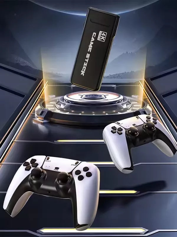 „Game Stick F10 Retro“ žaidimų konsolė, 64 GB, 4K, 31 000 žaidimų, 2 valdikliai, HDMI, „plug & play“