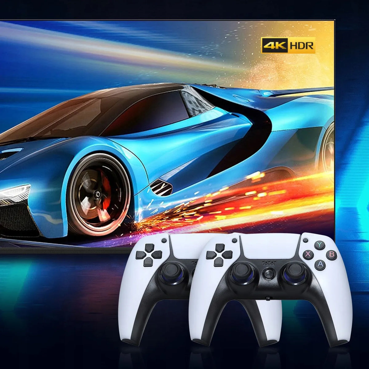 „Game Stick F10 Retro“ žaidimų konsolė, 64 GB, 4K, 31 000 žaidimų, 2 valdikliai, HDMI, „plug & play“