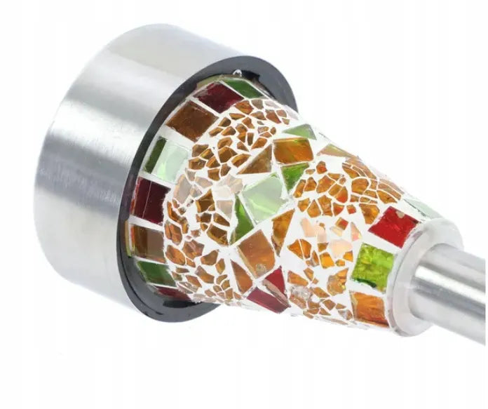 Gardenic dekoracinis saulės energija maitinamas LED šviestuvas mozaikos raštu, 37 cm