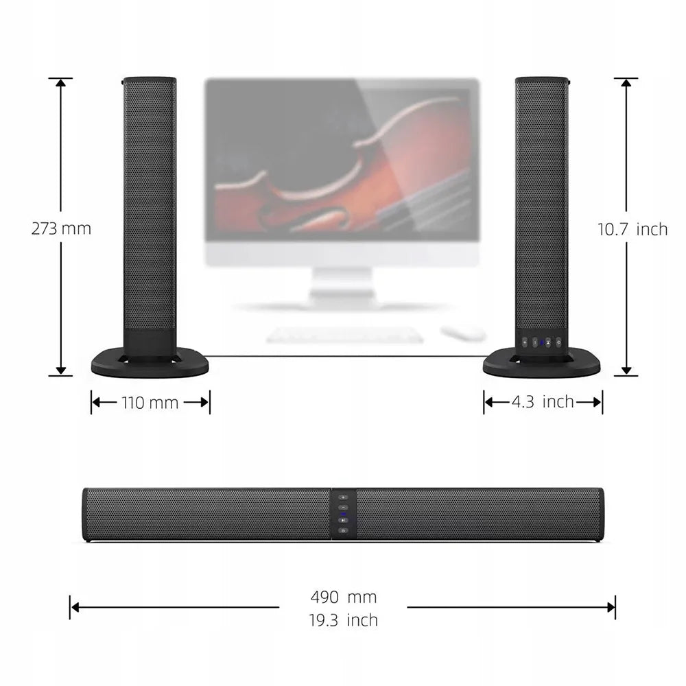 Garso juosta su nuimamu RGB garsiakalbiu televizoriui, USB, HDMI