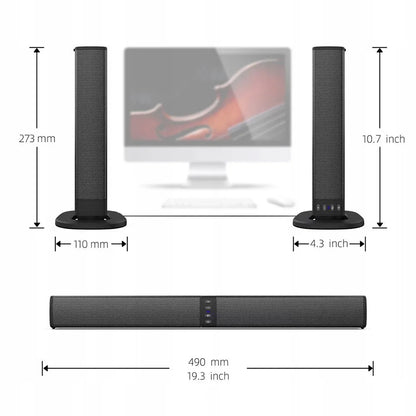 Garso juosta su nuimamu RGB garsiakalbiu televizoriui, USB, HDMI