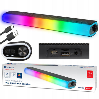 Garso kolonėlė SOUNDBAR žaidimams, kompiuterio kolonėlės, LED RGB, USB, 14W