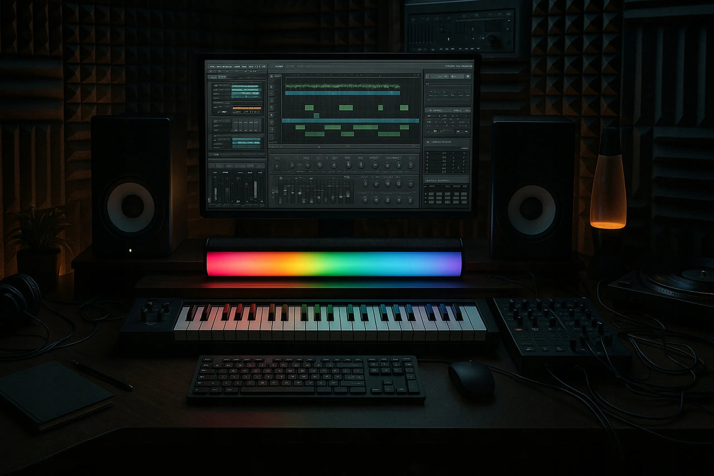 Garso kolonėlė SOUNDBAR žaidimams, kompiuterio kolonėlės, LED RGB, USB, 14W
