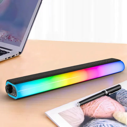 Garso kolonėlė SOUNDBAR žaidimams, kompiuterio kolonėlės, LED RGB, USB, 14W