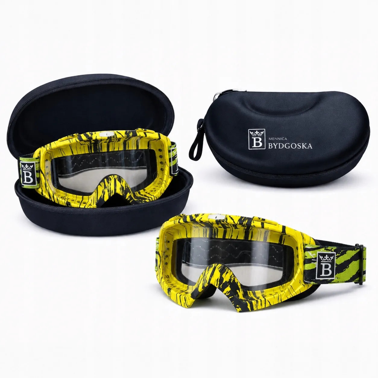 Geltoni unisex akiniai motociklui, keturračiui, paspirtukui, slidinėjimui ir snieglentei UV400