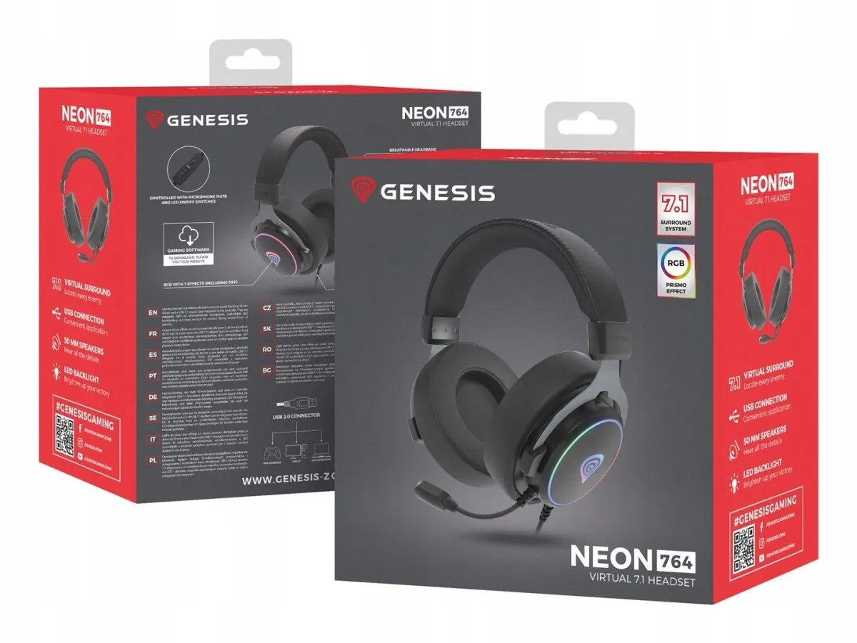 „Genesis NSG-2169“ laidinės žaidimų ausinės su galvos lankeliu
