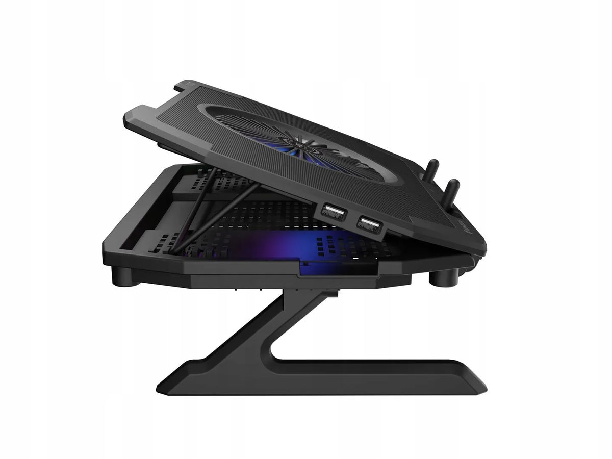 GENESIS Oxid 850 nešiojamojo kompiuterio aušinimo stovas, iki 17,3″, 2500 aps./min., juodas