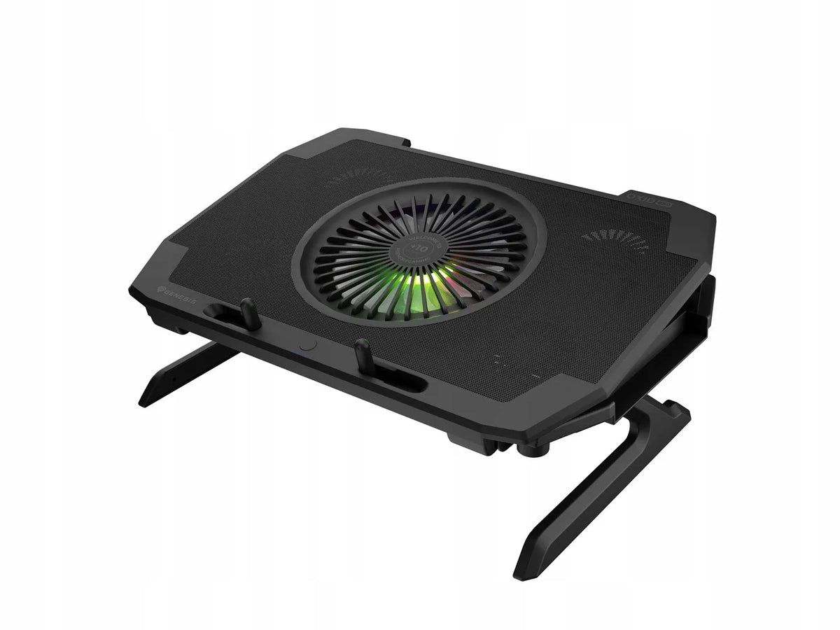 GENESIS Oxid 850 nešiojamojo kompiuterio aušinimo stovas, iki 17,3″, 2500 aps./min., juodas