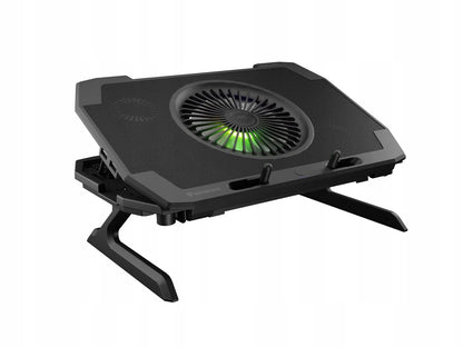 GENESIS Oxid 850 nešiojamojo kompiuterio aušinimo stovas, iki 17,3″, 2500 aps./min., juodas