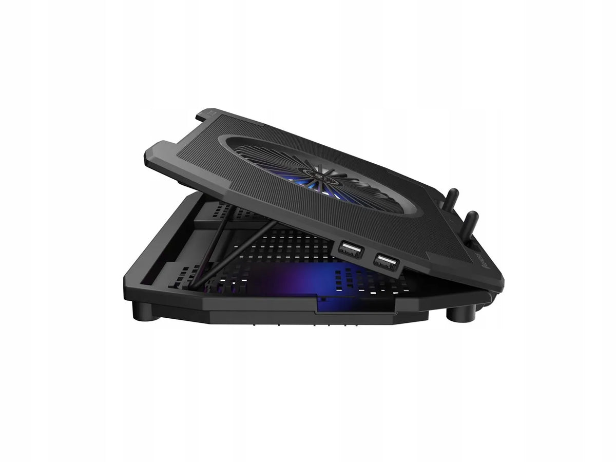GENESIS Oxid 850 nešiojamojo kompiuterio aušinimo stovas, iki 17,3″, 2500 aps./min., juodas
