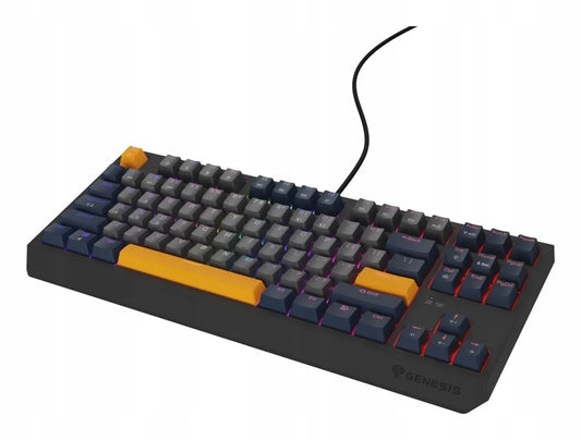 GENESIS Thor 230 TKL mechaninė žaidimų klaviatūra, USB, QWERTY, US International, mėlyna