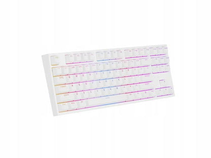 „Genesis Thor 404 TKL“ mechaninė žaidimų klaviatūra, USB, JAV tarptautinis QWERTY, balta, „Gateron Yellow“
