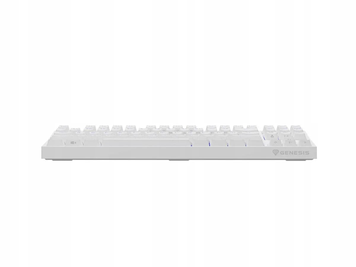 „Genesis Thor 404 TKL“ mechaninė žaidimų klaviatūra, USB, JAV tarptautinis QWERTY, balta, „Gateron Yellow“