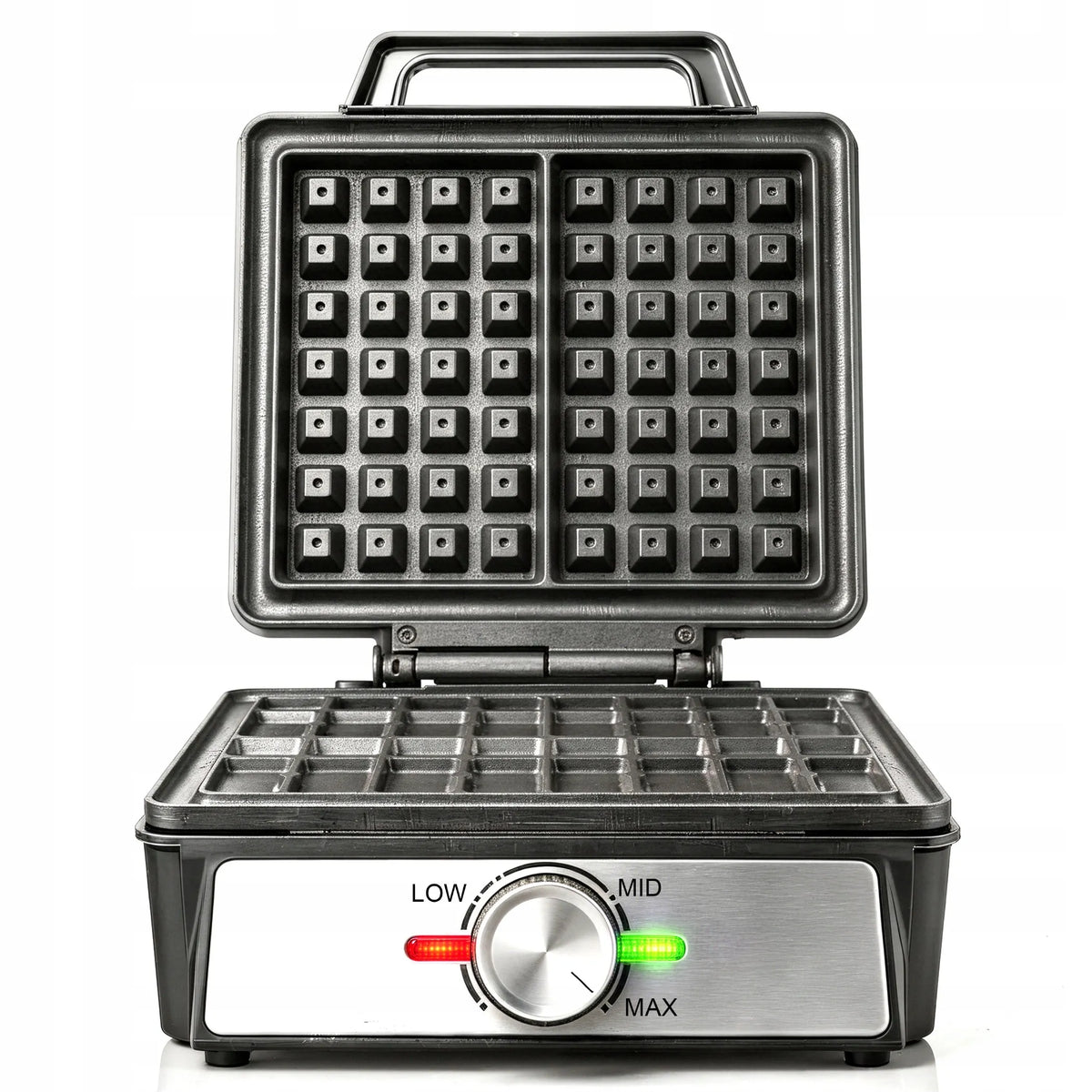 Gofrinė 2 vafliams, 1600 W, galios ir temperatūros reguliavimas, termostatinė kontrolė, galinga