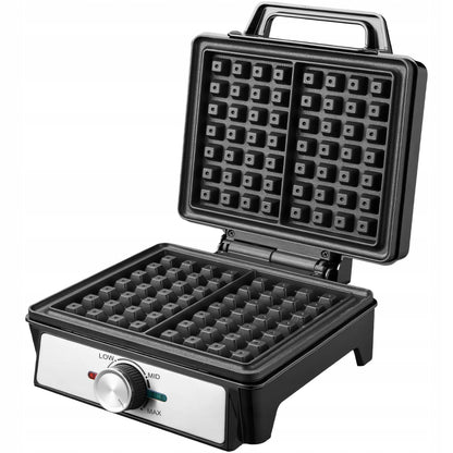 Gofrinė 2 vafliams, 1600 W, galios ir temperatūros reguliavimas, termostatinė kontrolė, galinga
