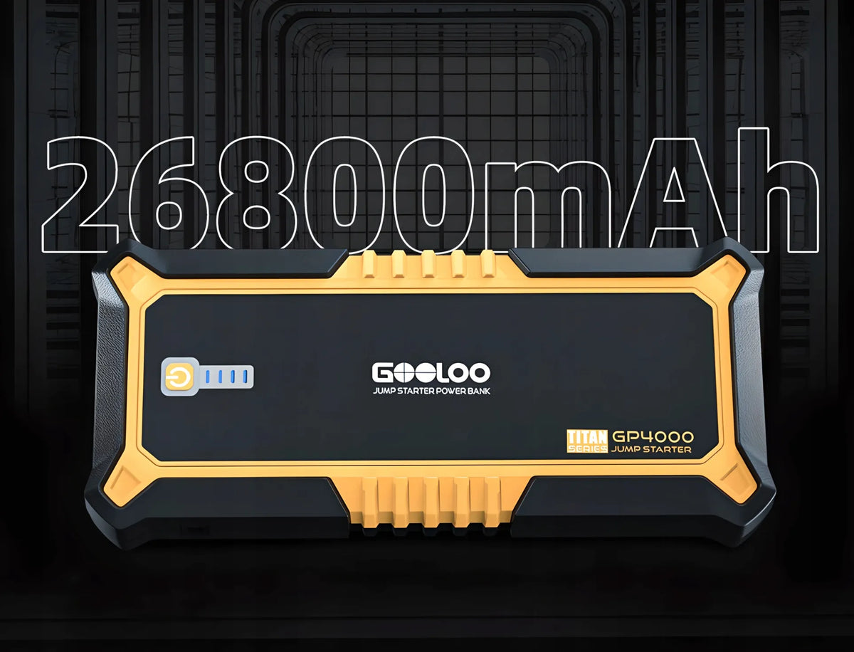 GOOLOO GP4000 4000 A automobilinis užvedimo įrenginys ir powerbankas