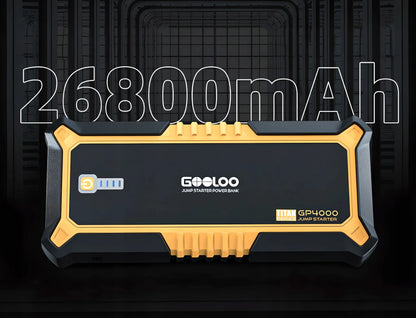 GOOLOO GP4000 4000 A automobilinis užvedimo įrenginys ir powerbankas