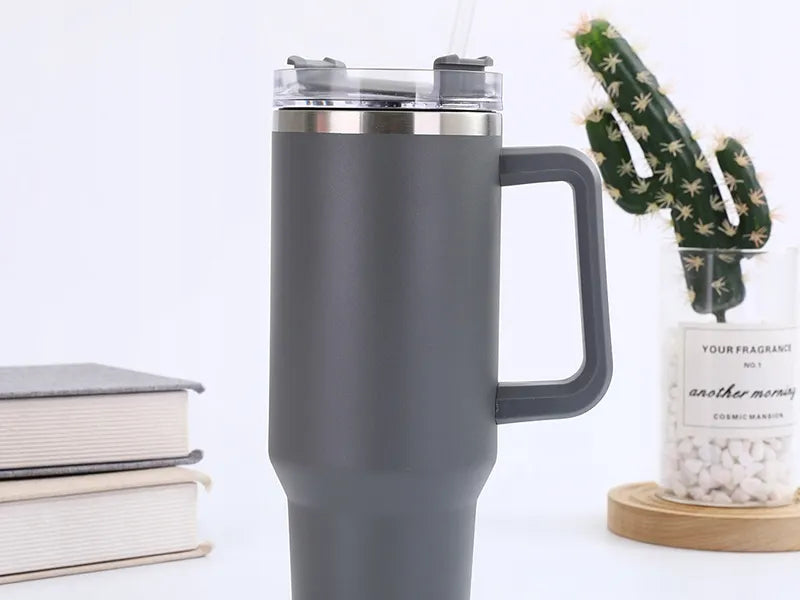Gordon didelis termopuodelis su šiaudeliu, nerūdijantis plienas, XXL 1200 ml + šiaudelis