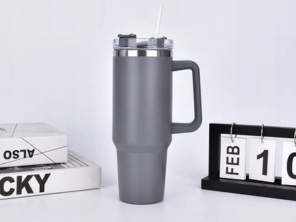 Gordon didelis termopuodelis su šiaudeliu, nerūdijantis plienas, XXL 1200 ml + šiaudelis
