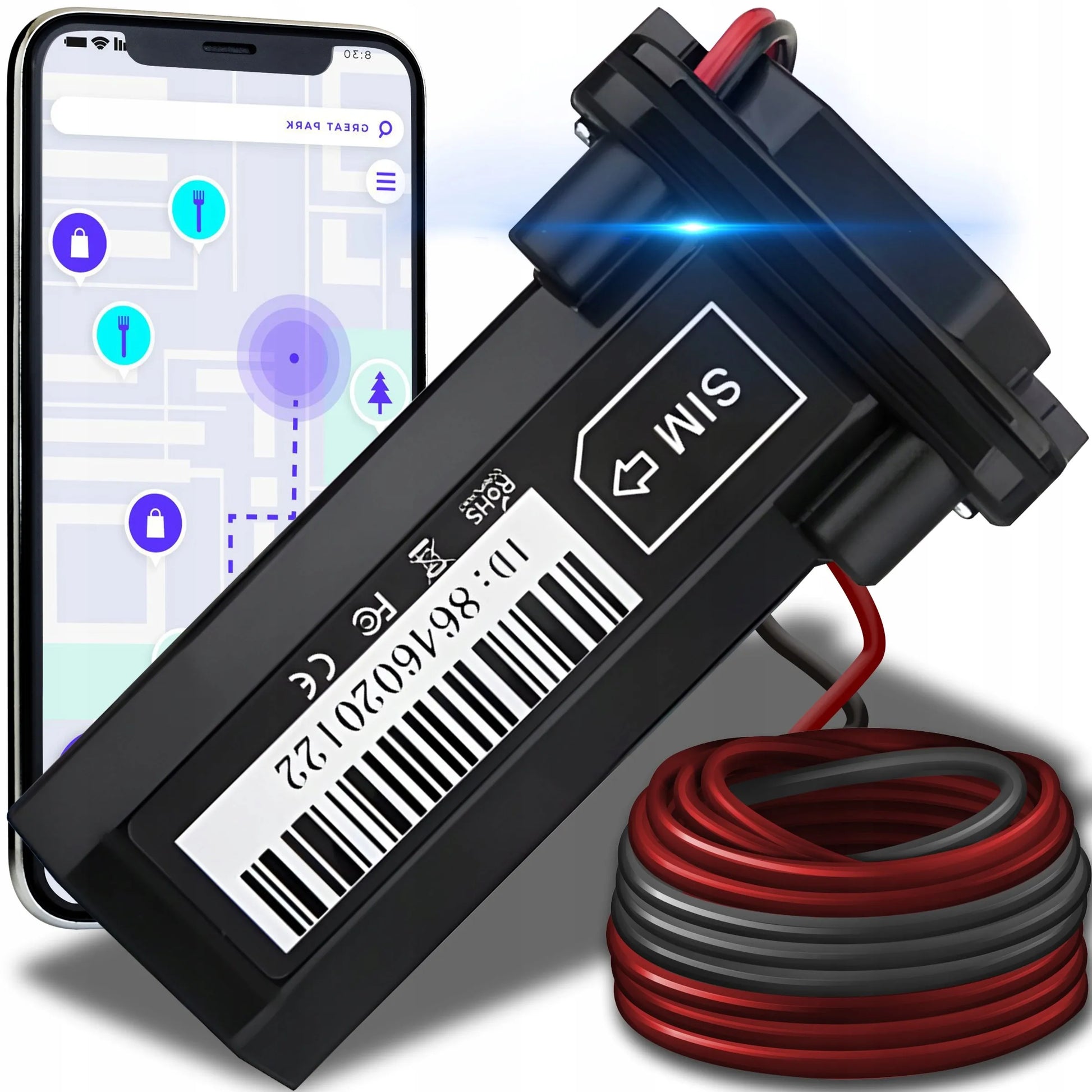 GPS LOKATORIUS AUTOMOBILIUI IR MOTOCIKLUI, STEBĖJIMO MODULIS, GSM/GPRS SEKIKLIS