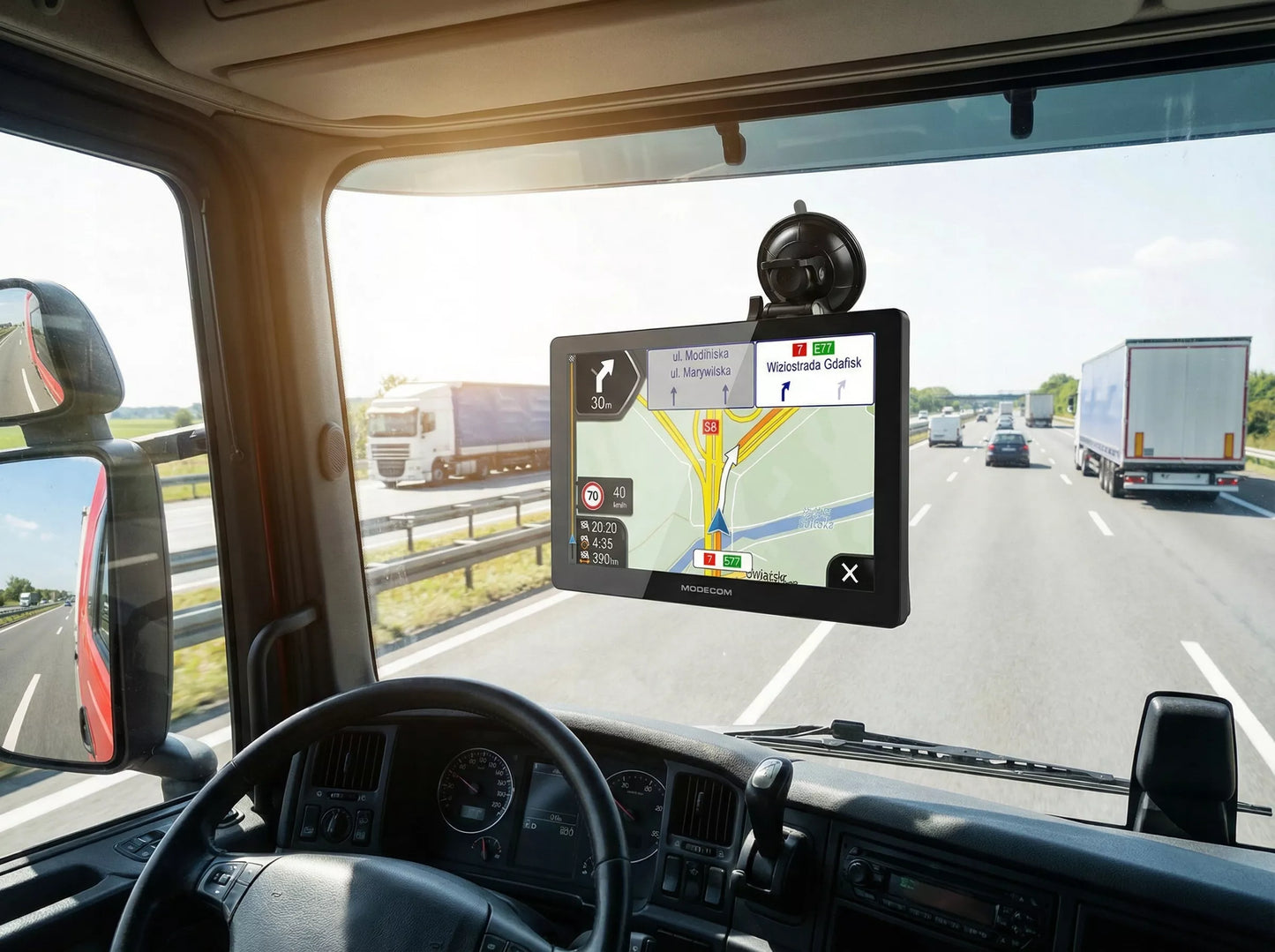 GPS navigacija sunkvežimiams su iGO Primo, TIR BUS, greičio matuokliai 2026
