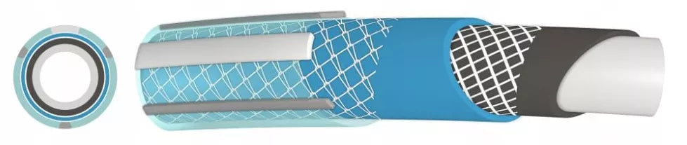 Guminė sodo žarna 1/2" 30m 6 sluoksnių armuota 36 barų lenkiška gamyba