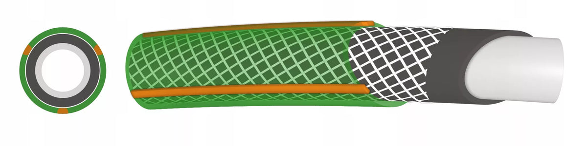Guminė sodo žarna 3/4" 30m, 4 sluoksnių, armuota, lenkiška gamyba