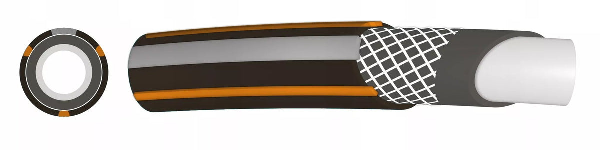 Guminė sodo žarna 3/4" 30m, 4 sluoksnių, CARBON sustiprinta, lenkiška gamyba
