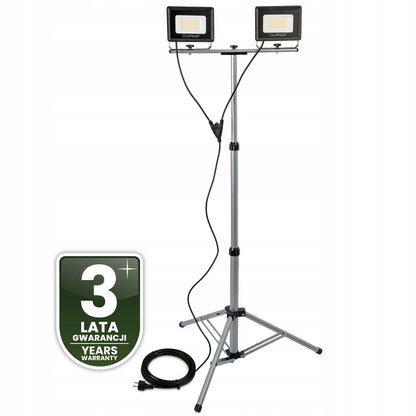 HALOGENŲ RINKINYS LED prožektorius LEMPA su stovu 2x 50W darbo statybinis galingas