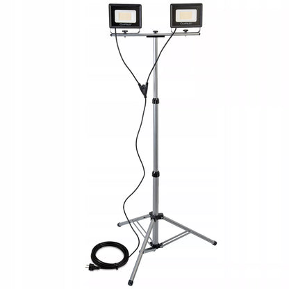 HALOGENŲ RINKINYS LED prožektorius, stovas 2x50W darbo statybinis galingas