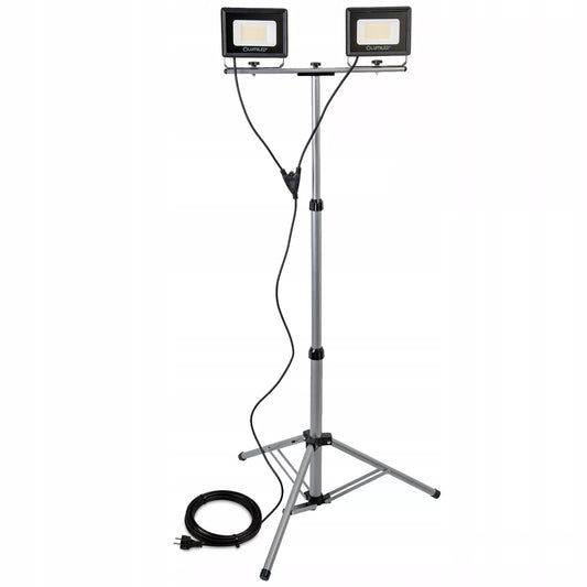 HALOGENŲ RINKINYS LED prožektorius, stovas 2x50W darbo statybinis galingas