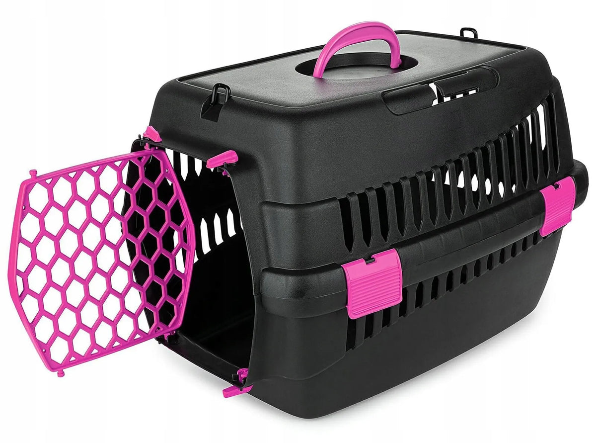 Happet TEDDY S transporteris katei, šuniui ar triušiui, automobiliui, 50 × 33 × 33 cm, fuksijos spalvos
