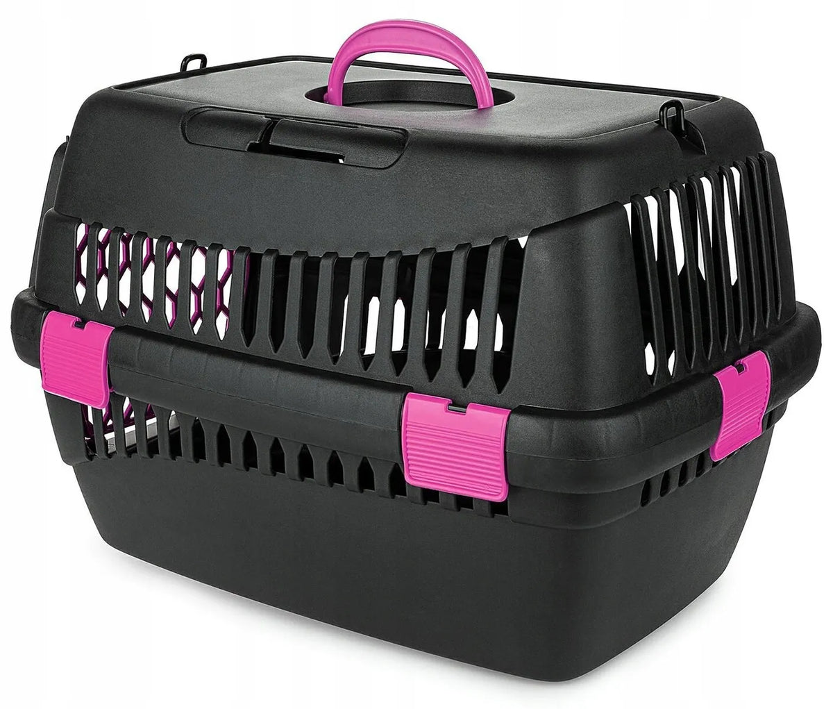 Happet TEDDY S transporteris katei, šuniui ar triušiui, automobiliui, 50 × 33 × 33 cm, fuksijos spalvos