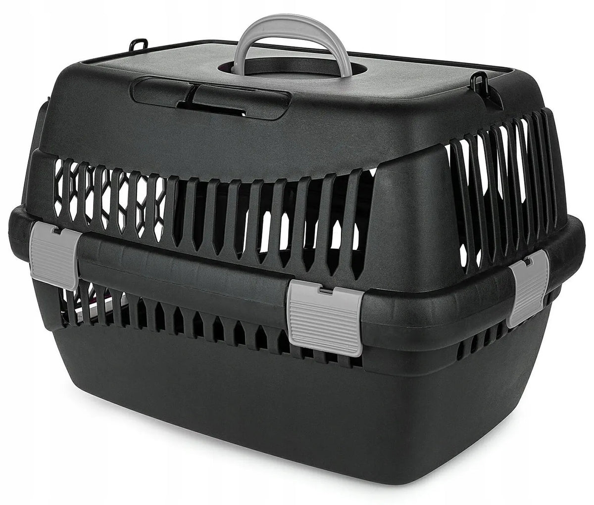 Happet TEDDY S transporteris katei, šuniui ir triušiui, 50 × 33 × 33 cm, pilkas