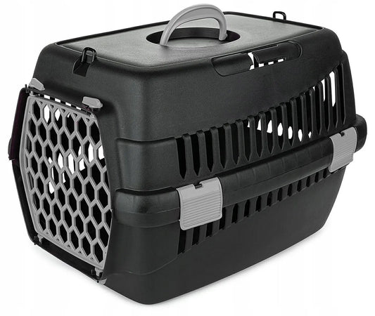 Happet TEDDY S transporteris katei, šuniui ir triušiui, 50 × 33 × 33 cm, pilkas