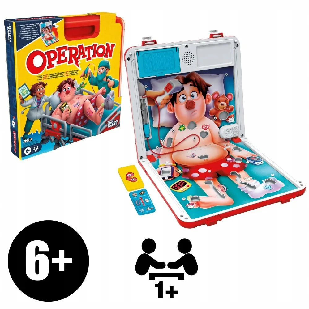 HASBRO „Operation“ – miklumo žaidimas lagaminėlyje G0951