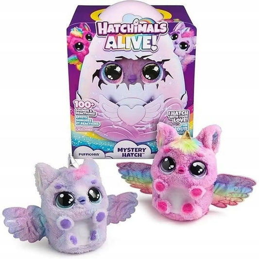 HATCHIMALS ALIVE MYSTERY PUFFICORN – interaktyvus staigmenos kiaušinis Misty arba Snowy
