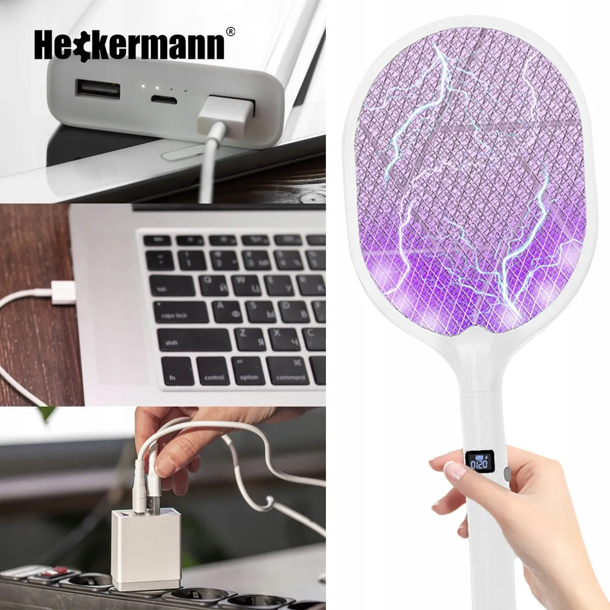 Heckermann WD-957 balta elektrinė vabzdžių raketė