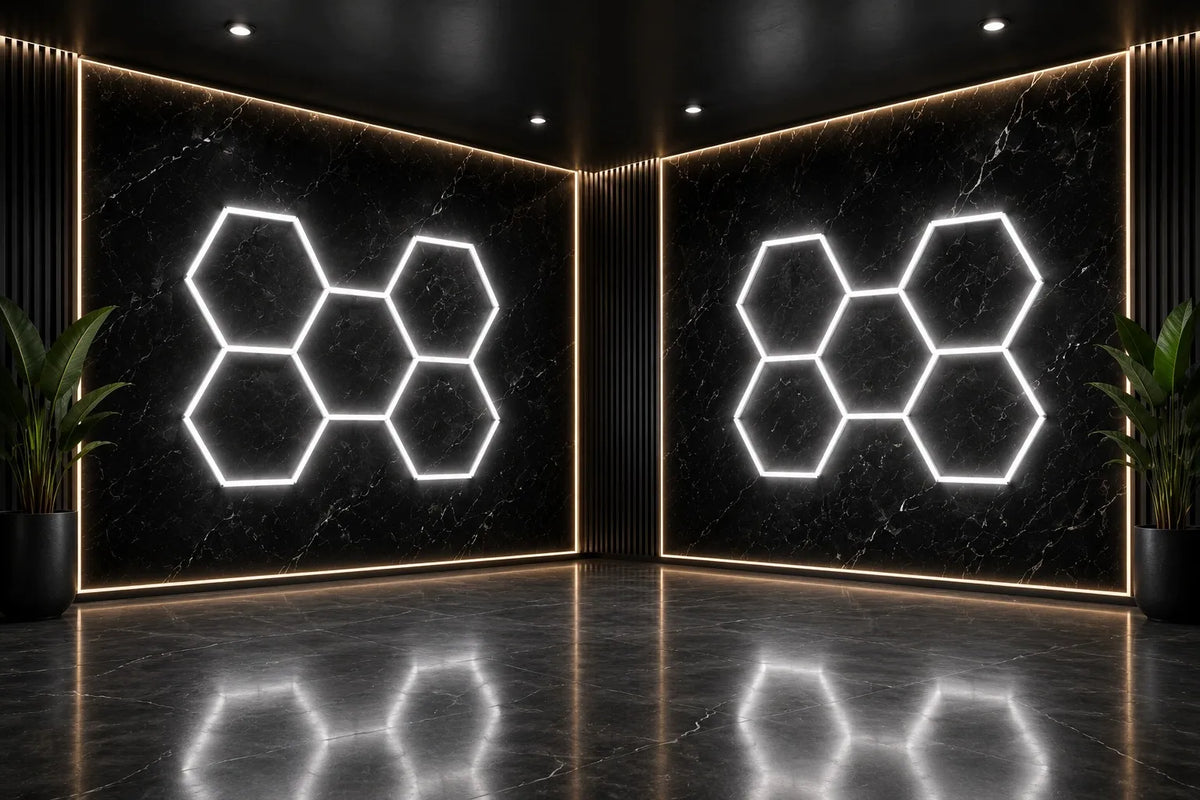 Hexagon plafonas 192W 166x243 cm – modernus lubinis šviestuvas