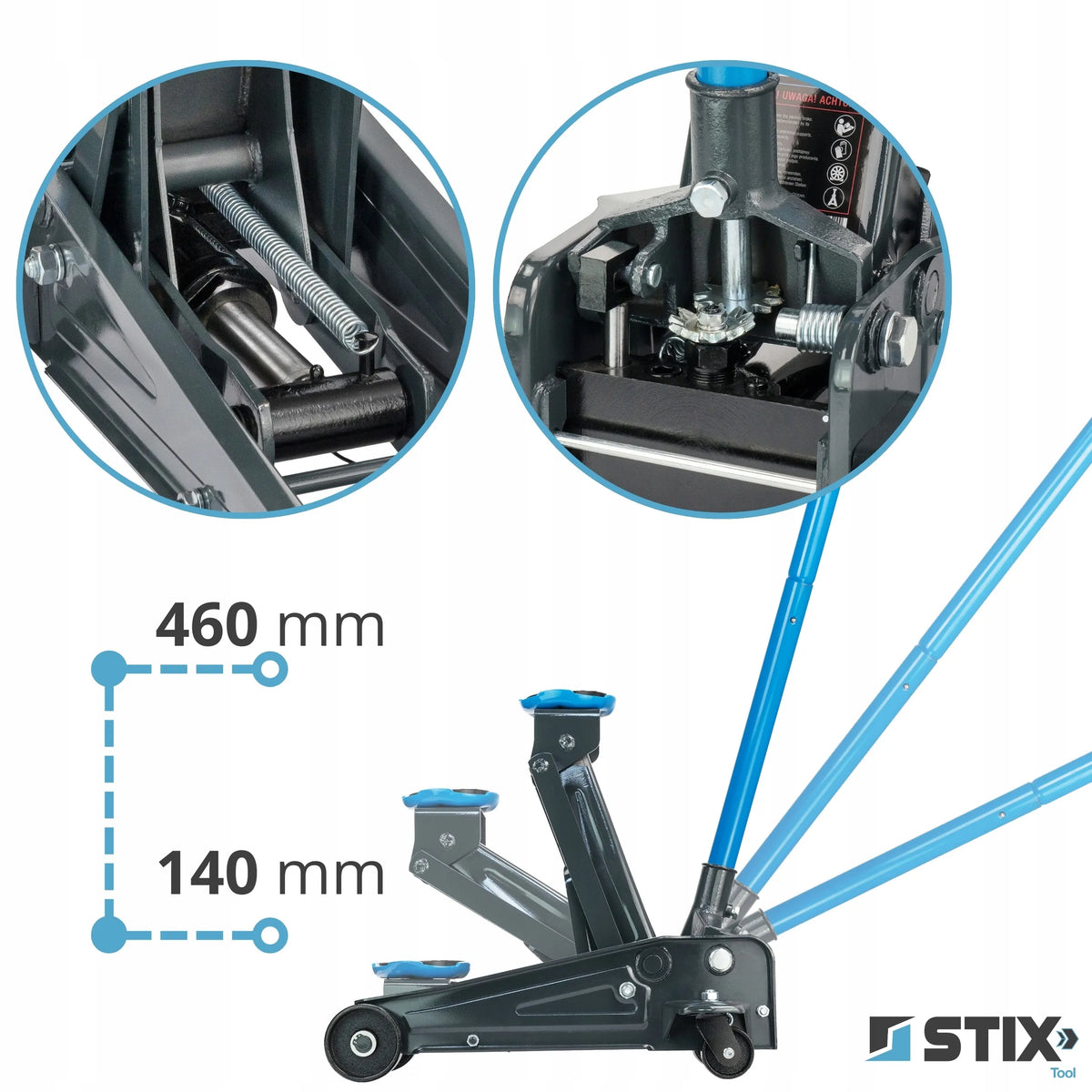 Hidraulinis automobilinis keltuvas „varlė“ 3 tonos, taškinis keltuvas su guma Stix